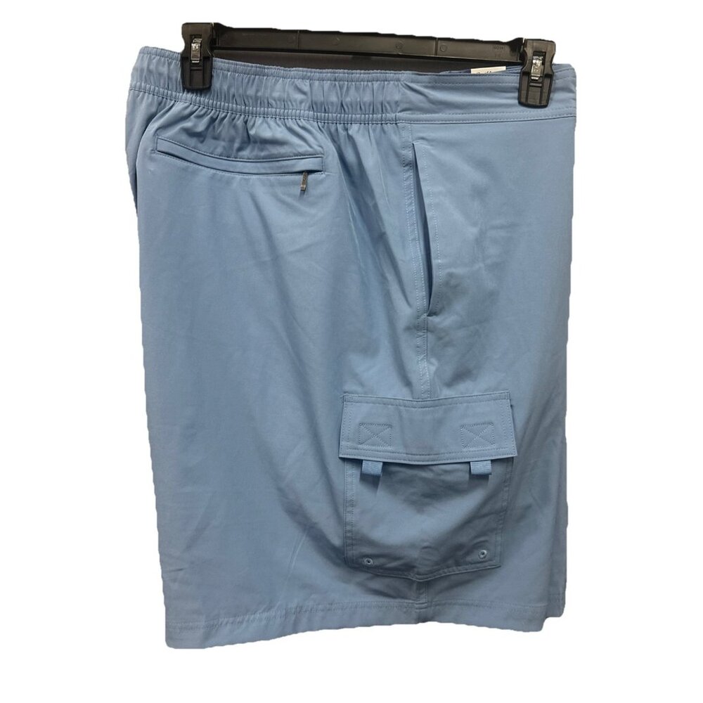 Caribbean Big & Tall 2XB Cargo Swim Trunks Mens Lined Indigo Blue Shorts 9"